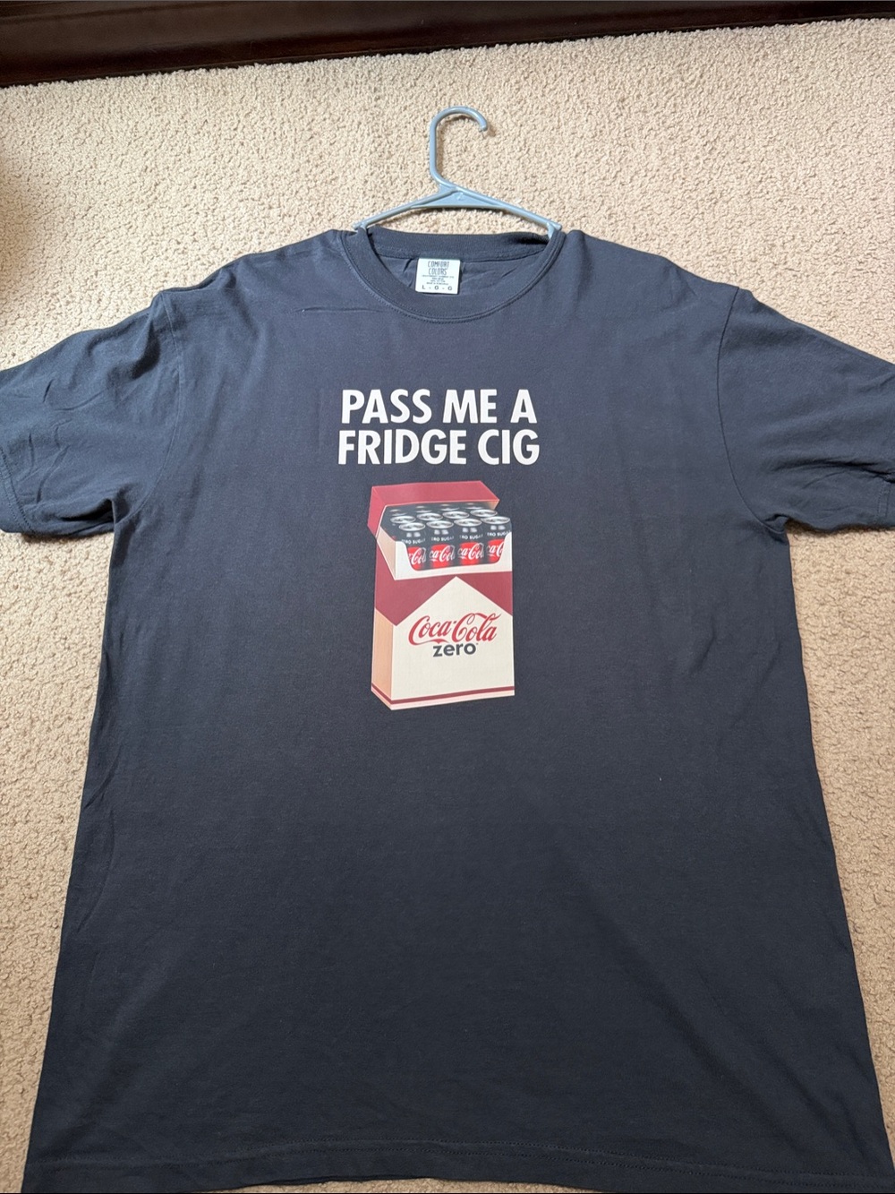 Coca Cola Black Tee with Red & Cream Can Pack Graphic